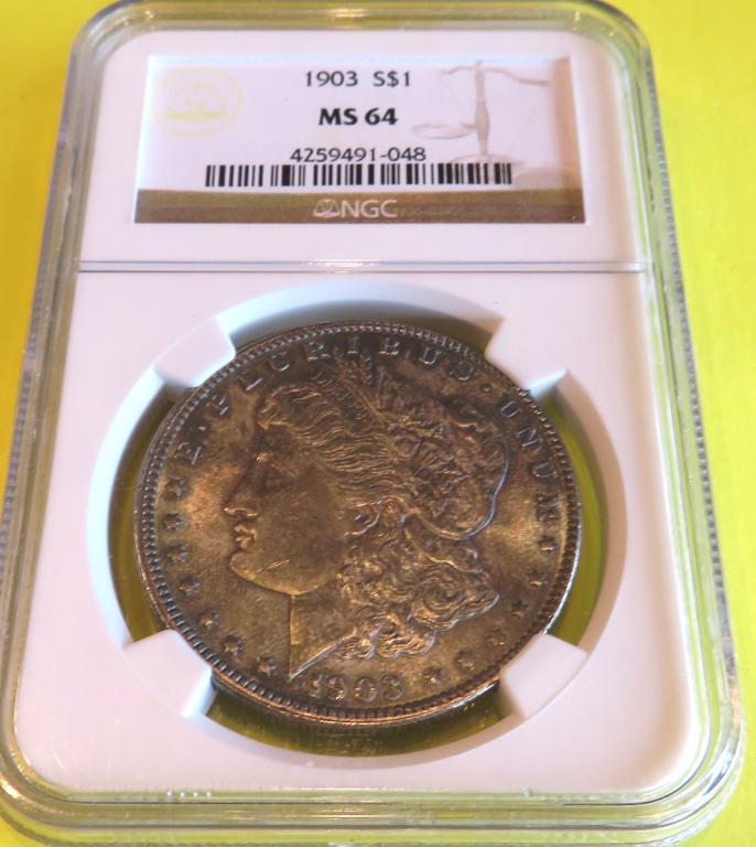 1903 MS 64 NGC Morgan Dollar Toned (1 of 2)