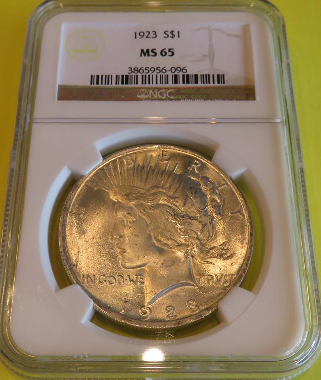 1923 MS 65 NGC Peace Silver Dollar (1 of 2)