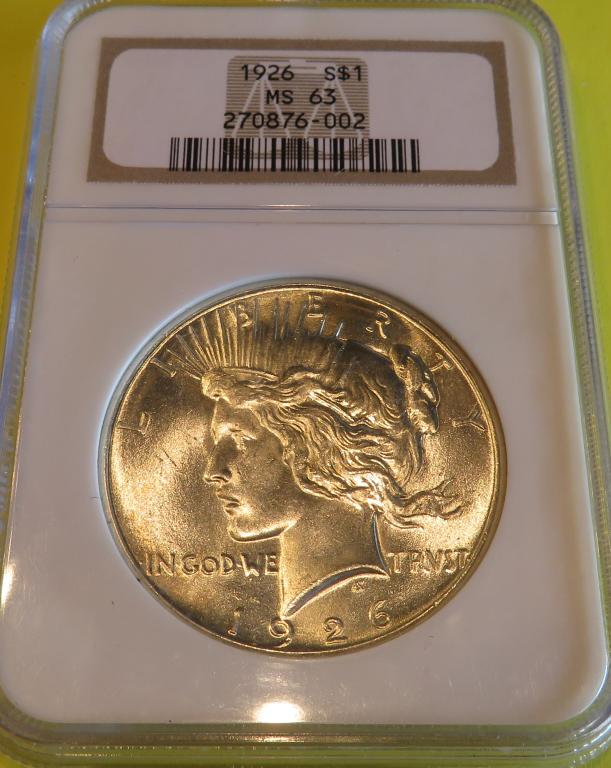 1926 MS 63 NGC Peace Silver Dollar (1 of 2)