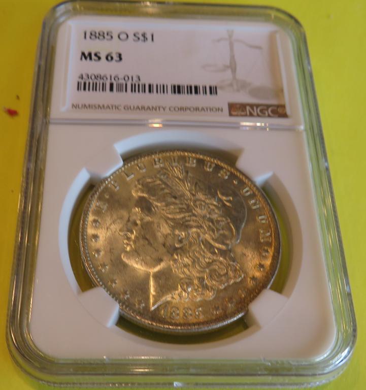 1885 o MS 63 NGC Morgan Silver Dollar (1 of 2)