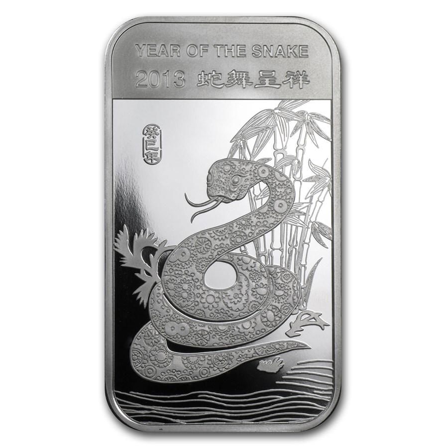 2013 Year of the Snake 1 oz. Silver Bar (1 of 2)
