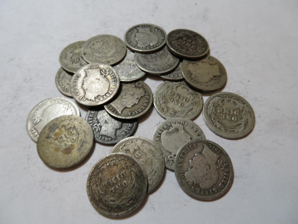 20 pcs Barber Dimes - Collectible Coins (1 of 1)