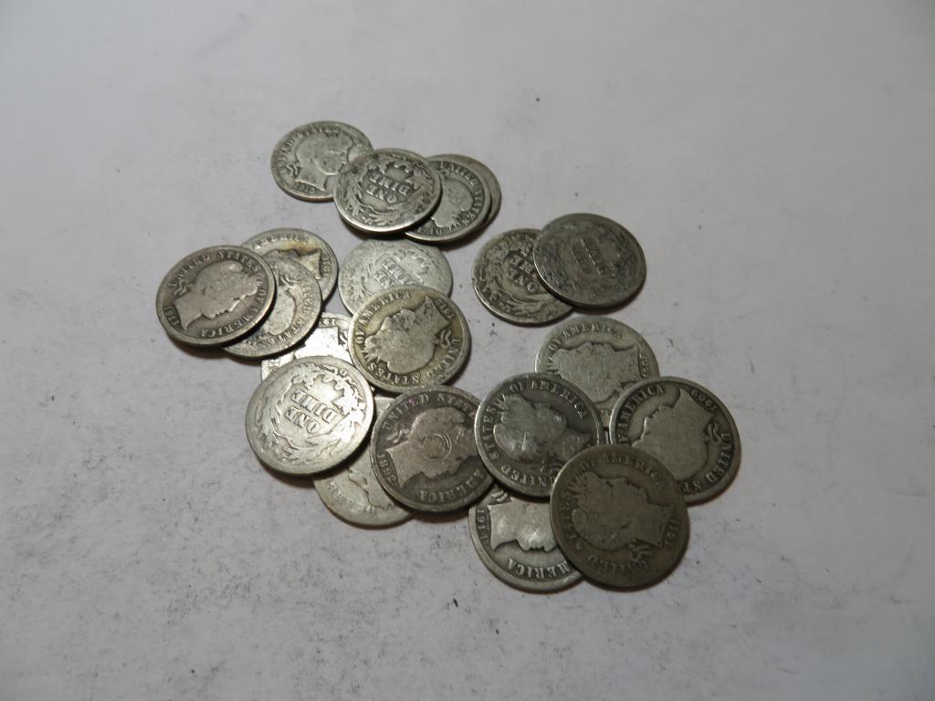 20 pcs. Better Grade Barber Dimes (1 of 1)
