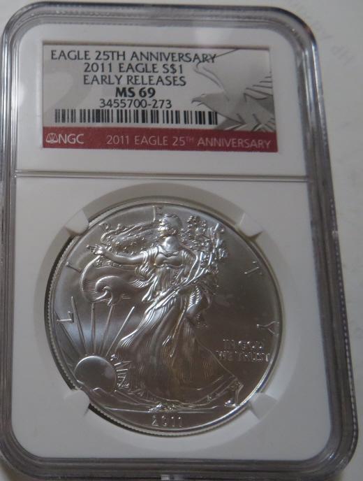 2011 Early Releases MS 69 NGC Silver Eagle (1 of 2)