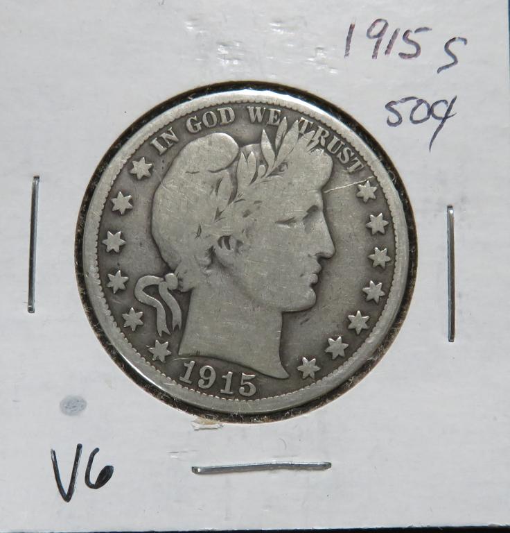 1915 s VG Grade Barber Half Dollar (1 of 2)