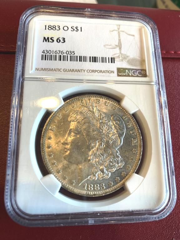 1883 O MS 63 NGC Morgan Silver Dollar (1 of 2)