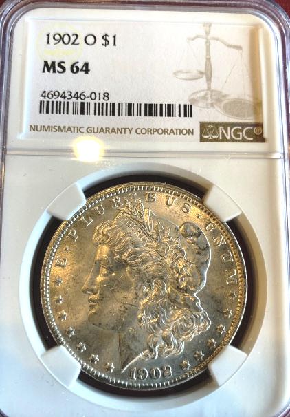 1902 o MS 64 NGC Morgan Dollar (1 of 2)