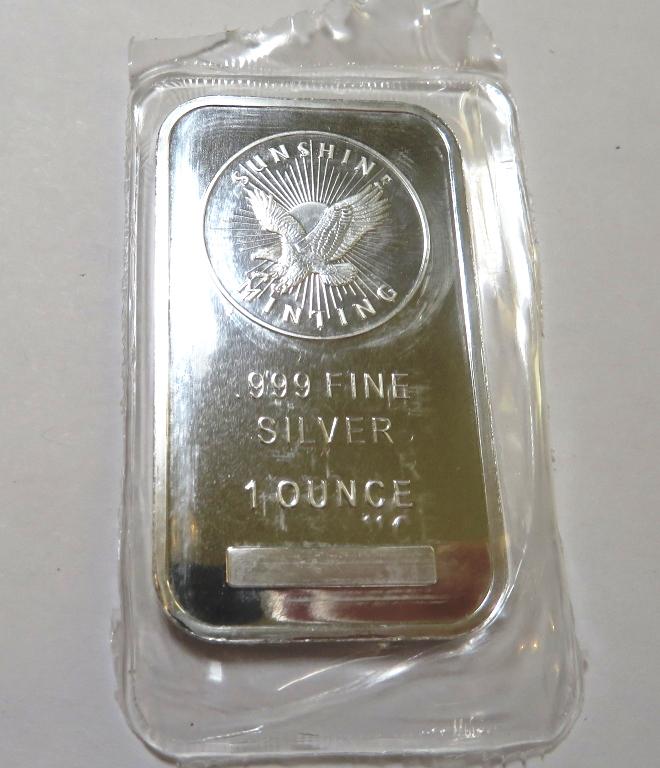 1 oz Sunshine Silver Bar (1 of 1)