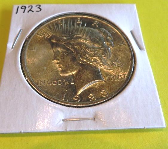1923 AU/BU Grade Peace Silver Dollar (1 of 2)
