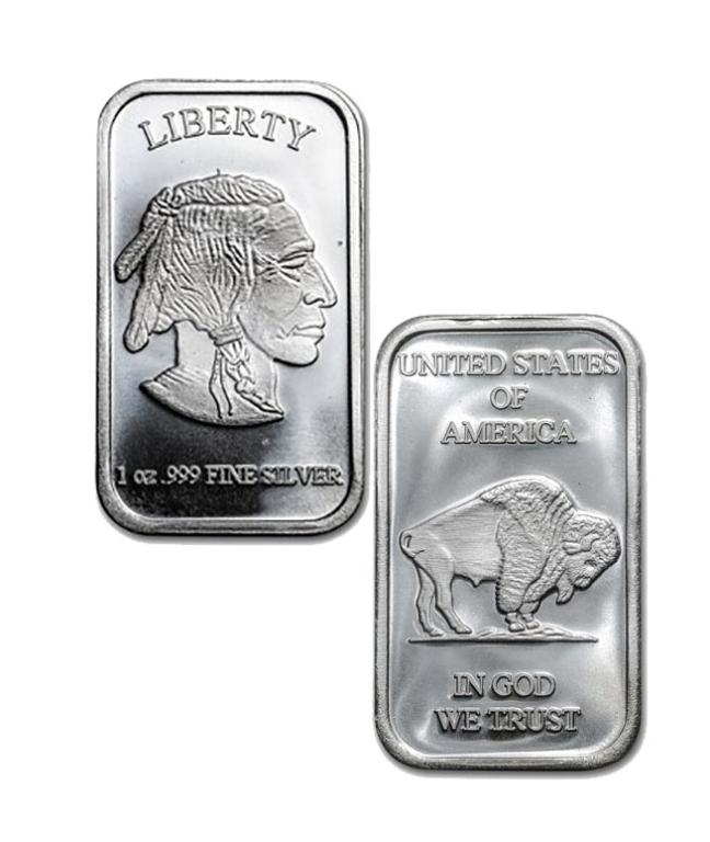 1 oz. Silver Buffalo Design Bar (1 of 1)