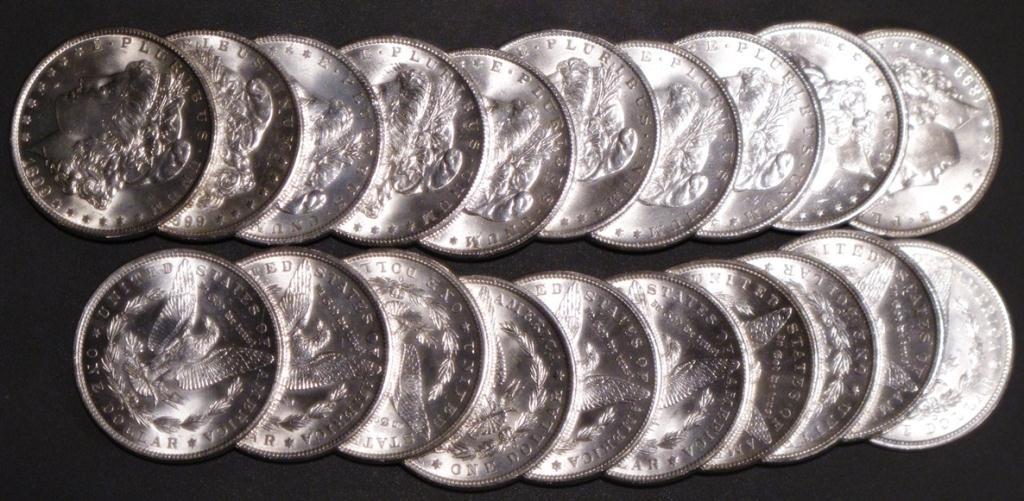 Roll of (20) BU- UNC Morgan Dollars  PRE 21 (1 of 1)