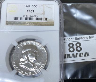 1962 PF 67 NGC Franklin Half Dollar (1 of 2)