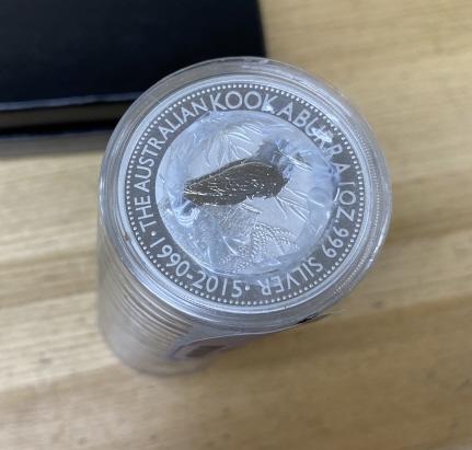 RARE Mint Roll of 20 Kookaburra Silver Rounds (1 of 3)