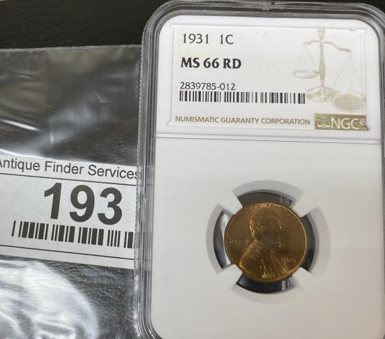 1931 MS 66 RD NGC Lincoln Wheat Cent (1 of 2)