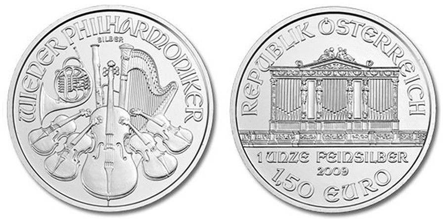 2009 Austrian Philharmonic 1 oz Silver Bullion (1 of 1)