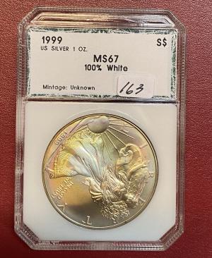 1999 MS 67 US Silver Eagle (1 of 2)