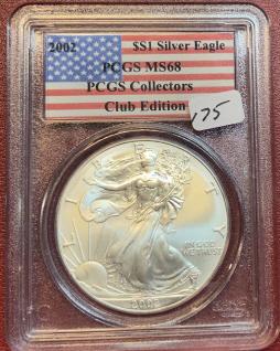 2002 MS 68 US Silver Eagle (1 of 2)