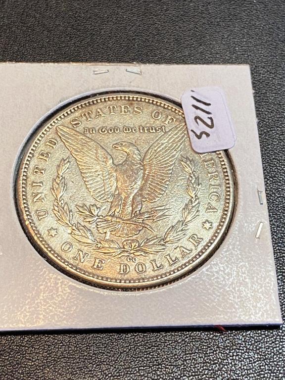 1890 CC Tail Bar Morgan Silver Dollar (1 of 2)