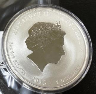 2015 Australia 2 oz. Silver Round Year of The Goat (1 of 2)