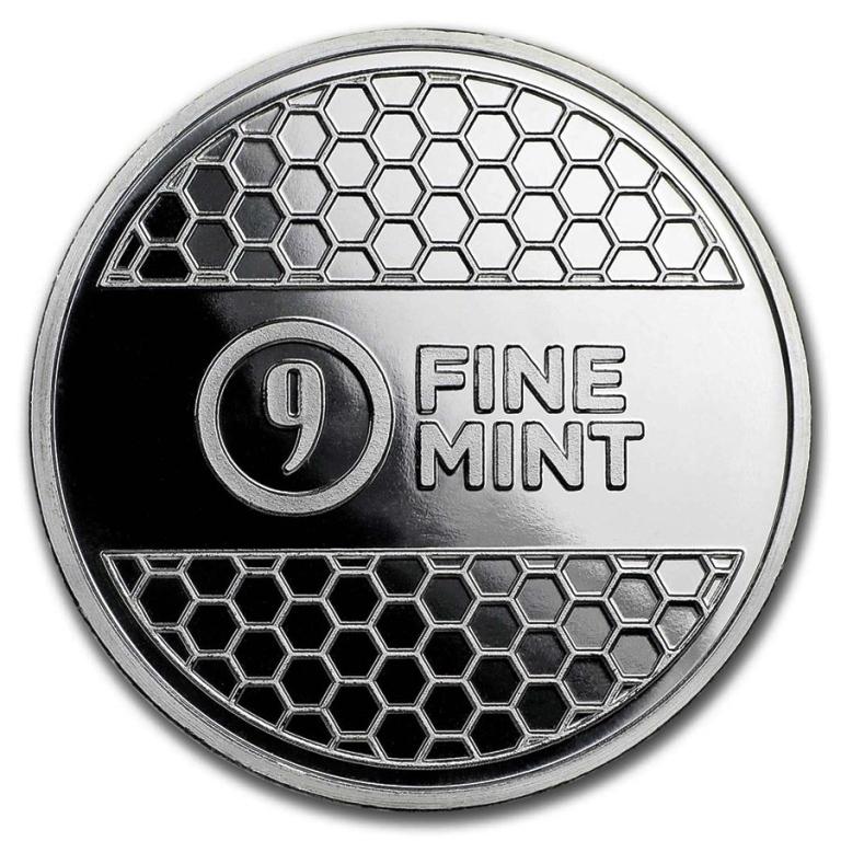 1 oz. 9fine Mint Honeycomb Silver Round (1 of 1)