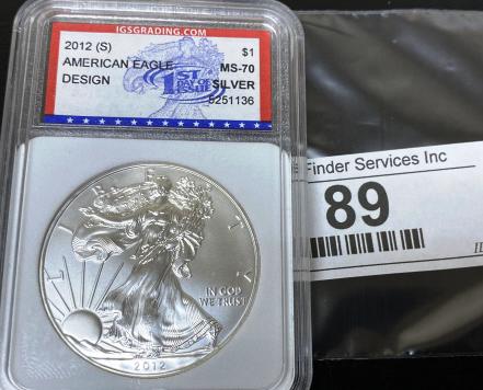 2012 s MS 70 US Silver Eagle (1 of 2)