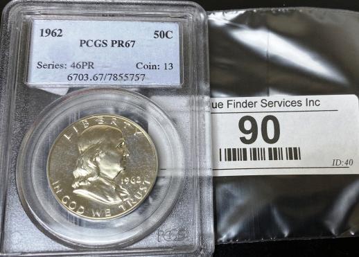 1962 PRF 67 PCGS Franklin Half Dollar (1 of 2)