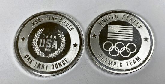 (2) 1 oz. Silver Rounds - USA Olympic Design (1 of 1)