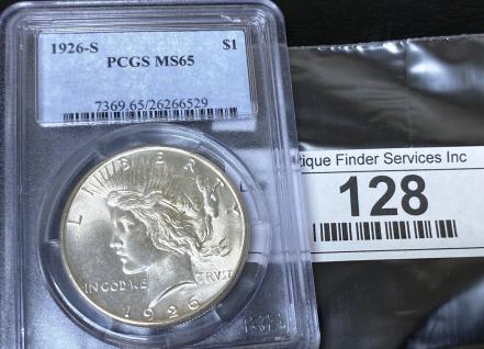 1926 S MS 65 PCGS Peace Silver dollar (1 of 2)