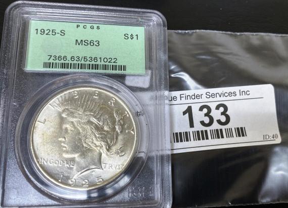 1925s MS 63 PCGS Peace Silver Dollar (1 of 2)