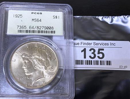 1925 MS 64 PCGS Peace Silver Dollar (1 of 2)