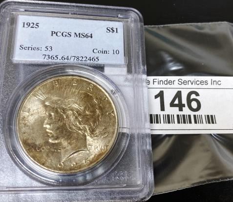 1925 MS 64 PCGS Peace Silver Dollar (1 of 2)