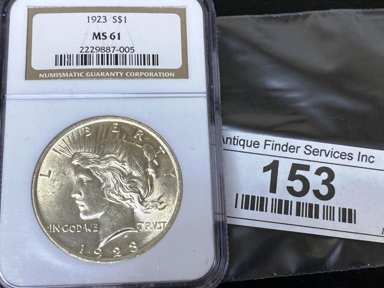 1923 MS 61 NGC Peace Silver Dollar (1 of 2)