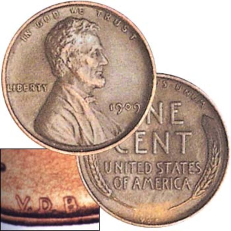 1909 VDB Lincoln Wheat Cent XF Grade (1 of 1)