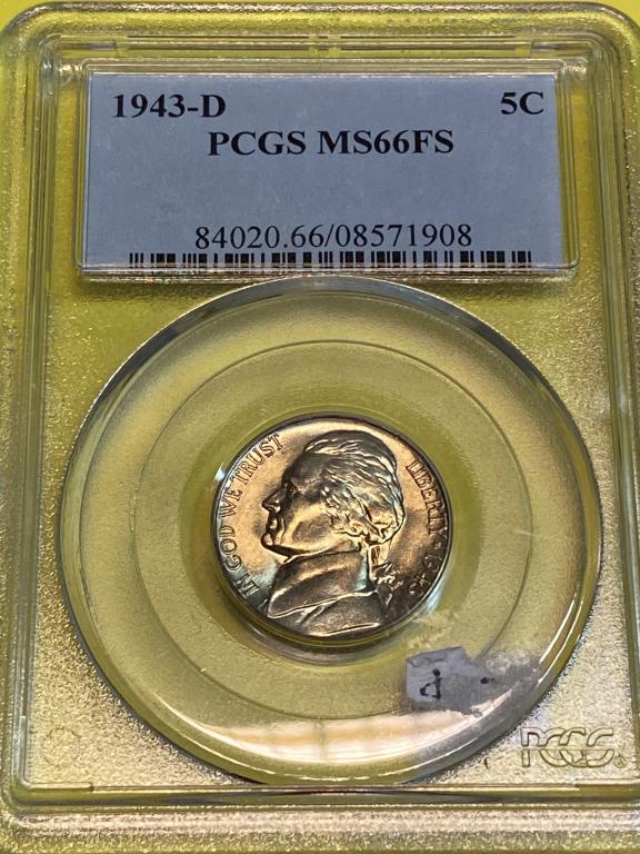 1943 D MS 66 FS PCGS Jefferson Nickel (1 of 2)