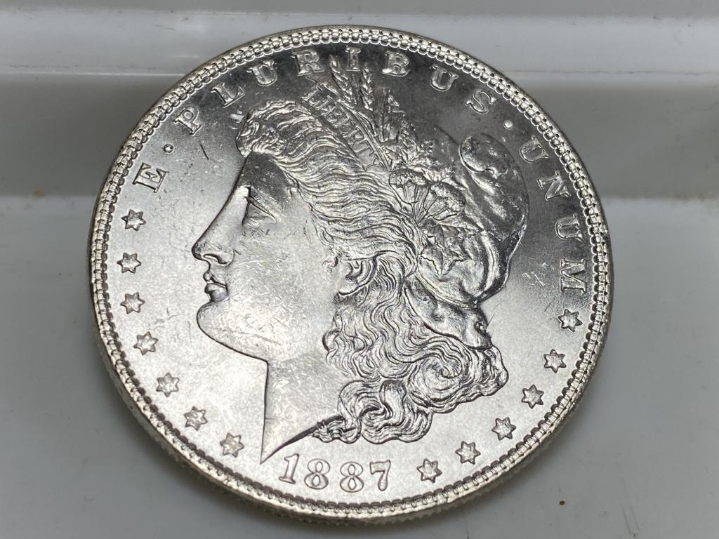Crisp 1887 P BU Grade Morgan Dollar (1 of 2)