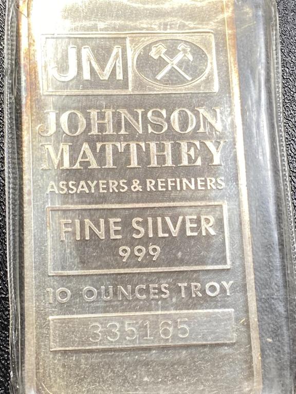 10 oz. Johnson Matthey Silver Bar (1 of 2)