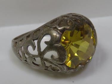 Sterling Silver Lemon Quartz Ring (1 of 2)
