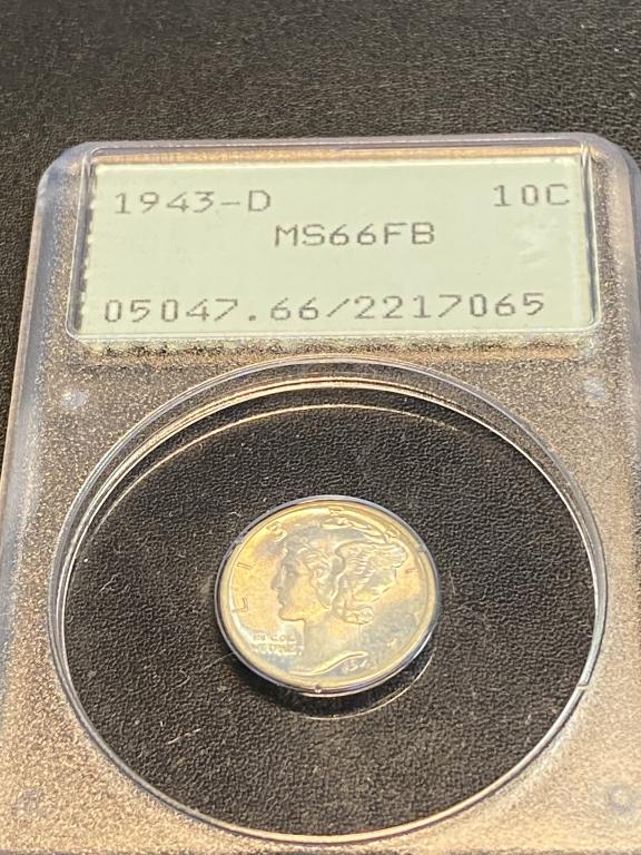1943 D MS 66 FB Mercury Dime PCGS OGR (1 of 2)