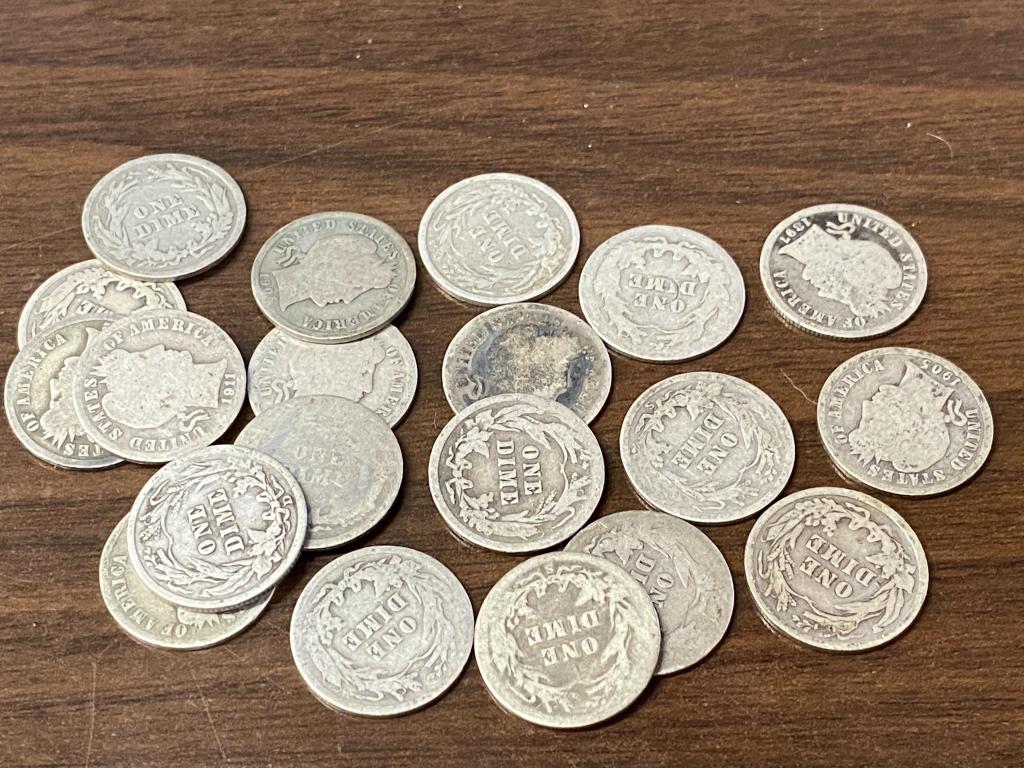 20 pcs Barber Dimes - Mixed Dates (1 of 1)