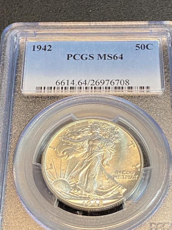 1942 MS 64 PCGS Walking Liberty Half Dollar (1 of 2)