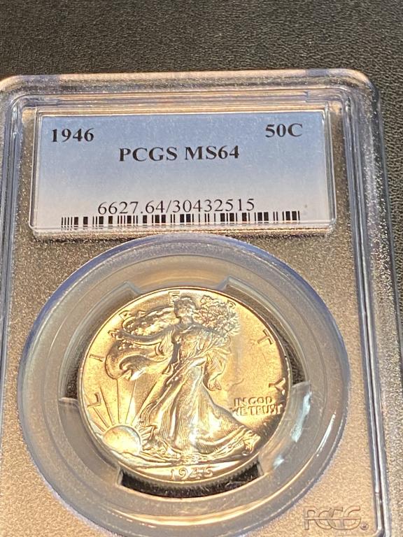 1946 MS 64 PCGS Walking Liberty Half Dollar (1 of 2)