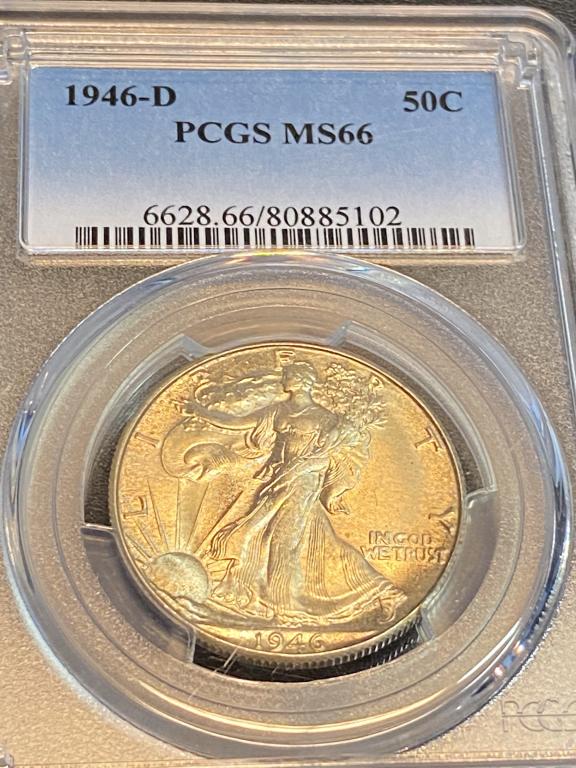 1946 d MS 66 PCGS Walking Liberty Half Dollar (1 of 2)