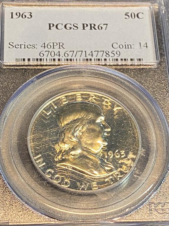 1963 PR 67 PCGS Franklin Half Dollar (1 of 2)
