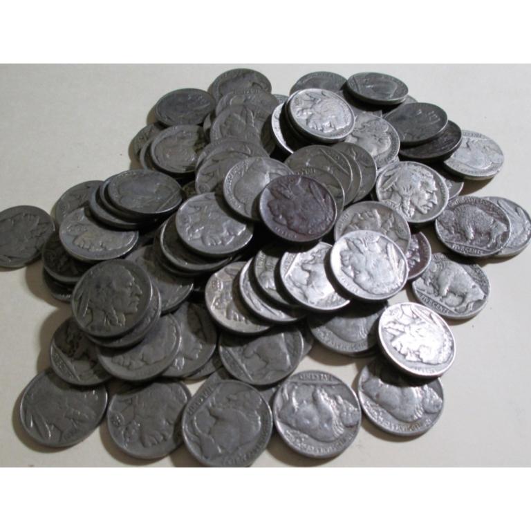 50 pcs. Readable Date Buffalo Nickels (1 of 1)