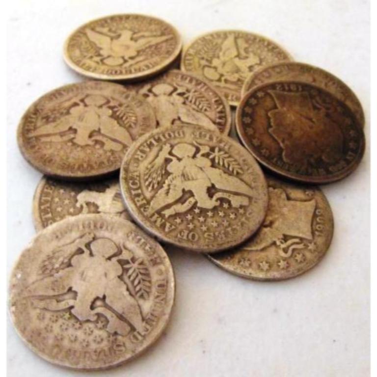 (10) Barber Half Dollars - 90% Silver! (1 of 1)