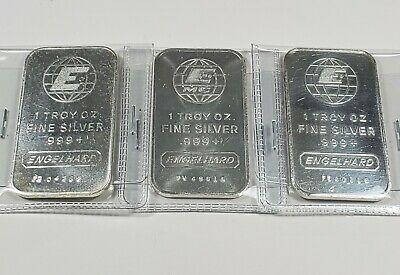 (3) Engelhard 1 oz. Silver Bars - Collectible (1 of 1)