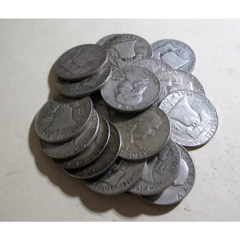 (20) Franklin Half Dollars - 90% Silver (1 of 2)