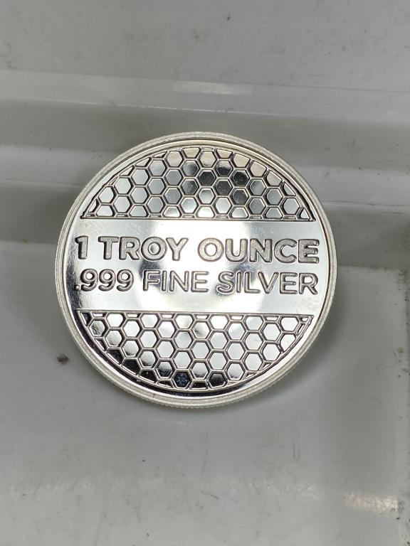 Limited Edition 1 oz Honeycomb Design 9FIne Silver (1 of 1)