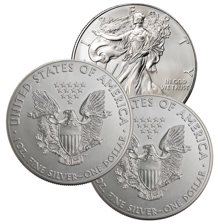 (3) Random Date US Silver Eagles (1 of 1)