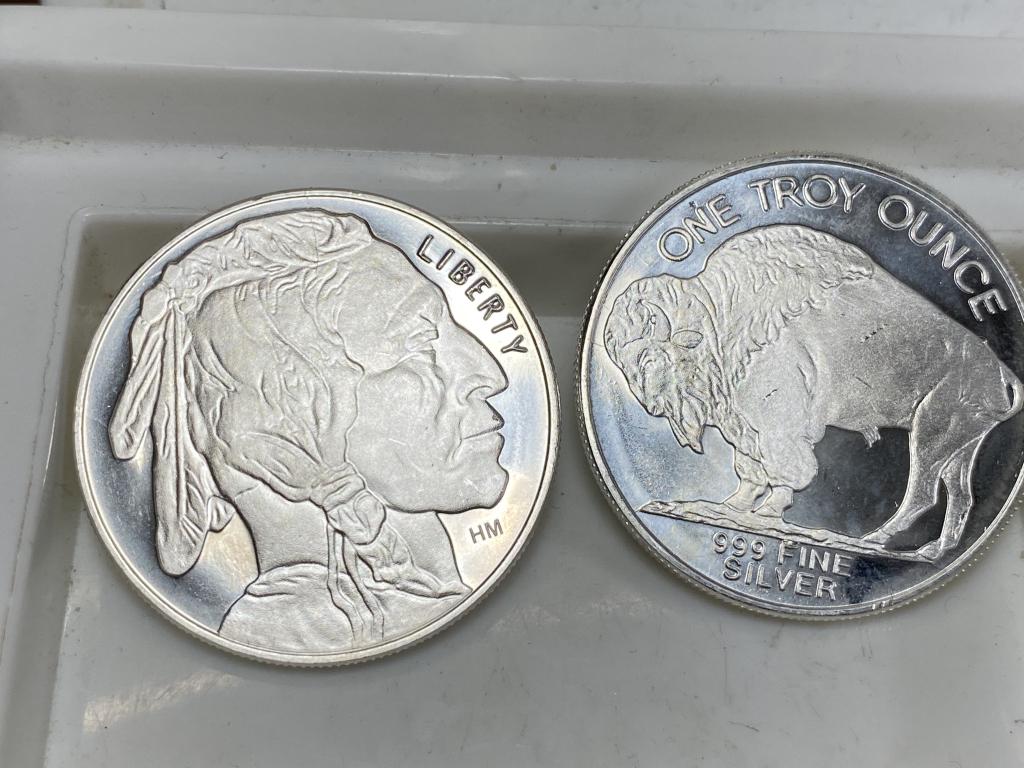 (2) 1 oz. Silver Buffalo Design Rounds (1 of 1)